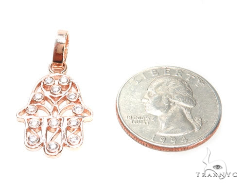 Hamsa Prong Diamond Pendant 41220 - Image 5