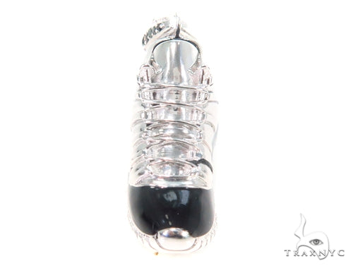 14K Gold Prong Diamond Sneaker Pendant, photo 3 of 9