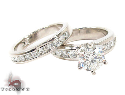 Prong Diamond Platinum Ring 32309 - Image 1