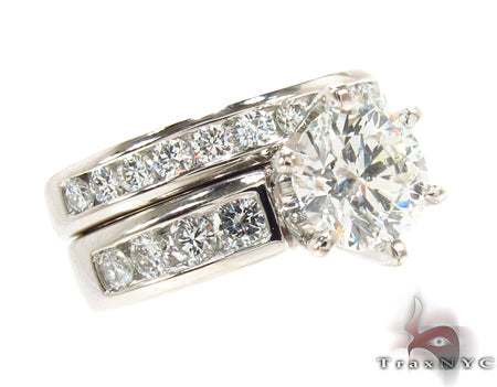 Prong Diamond Platinum Ring 32309 - Image 2