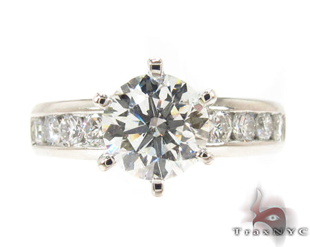 Prong Diamond Platinum Ring 32309 - Image 5