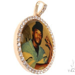 14K Gold Custom Photo Pendant 1.75 Inch 64180 - Image 2