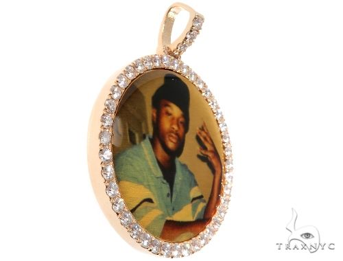 14K Gold Custom Photo Pendant 1.75 Inch 64180 - Image 2
