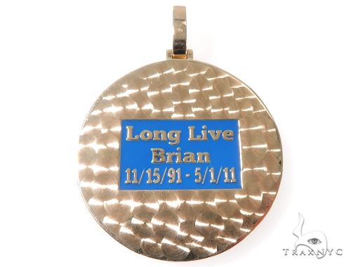 14K Gold Custom Photo Pendant 1.75 Inch 64180 - Image 3