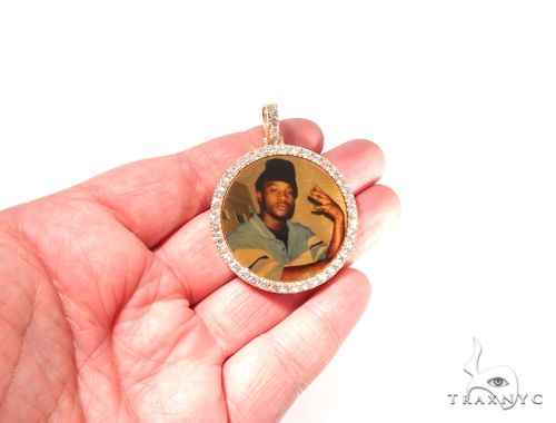 14K Gold Custom Photo Pendant 1.75 Inch 64180 - Image 5