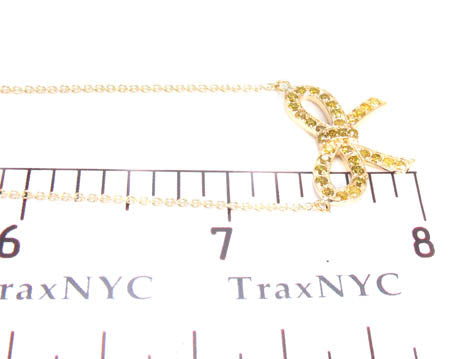 Prong Diamond Ribbon Necklace 34720 - Image 11