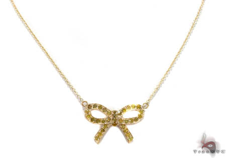 Prong Diamond Ribbon Necklace 34720 - Image 2