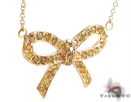 Prong Diamond Ribbon Necklace 34720 - Image 3