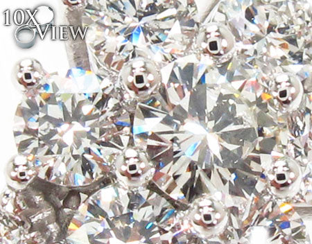 18K White Gold Starburst Diamond Ring 32708 - Image 3