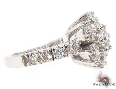 18K White Gold Starburst Diamond Ring 32708 - Image 4