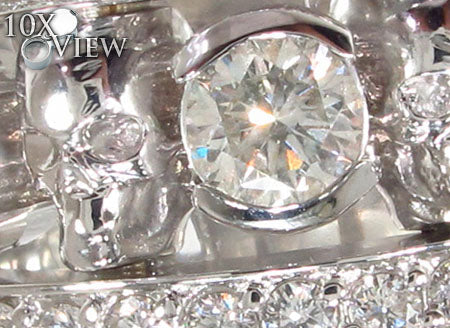 Custom Diamond Skull Ring 33346 - Image 3