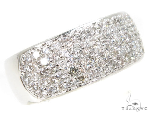 14k White Gold Prong Diamond Band, photo 3 of 8