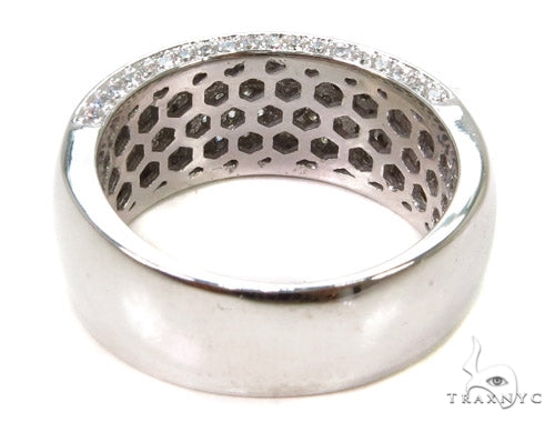 14k White Gold Prong Diamond Band 37320 - Image 6