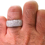 14k White Gold Prong Diamond Band 37320 - Image 8