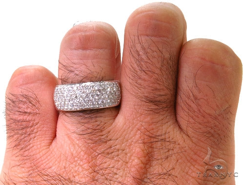 14k White Gold Prong Diamond Band 37320 - Image 8