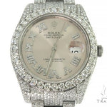 DateJust Oyster Perpetual Diamond Rolex Watch 41mm Stainless Steel 66185 - Image 1