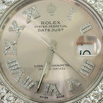 DateJust Oyster Perpetual Diamond Rolex Watch 41mm Stainless Steel 66185 - Image 3