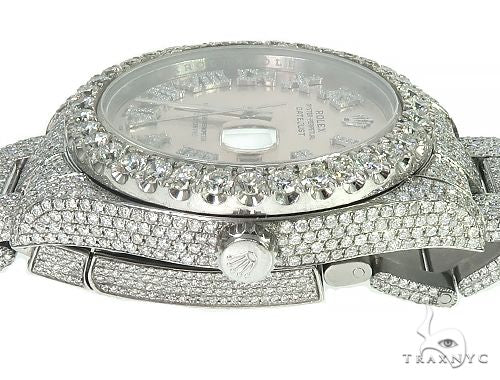 DateJust Oyster Perpetual Diamond Rolex Watch 41mm Stainless Steel 66185 - Image 4