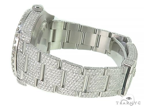 DateJust Oyster Perpetual Diamond Rolex Watch 41mm Stainless Steel 66185 - Image 6