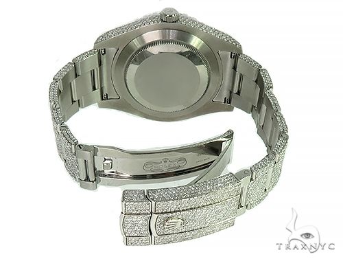 DateJust Oyster Perpetual Diamond Rolex Watch 41mm Stainless Steel 66185 - Image 7