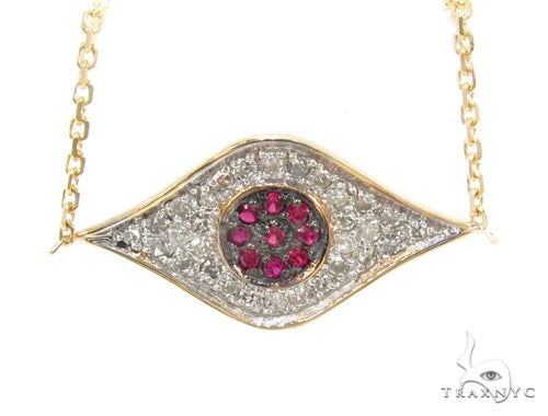 Prong Diamond Ruby Necklace 35271 - Image 1