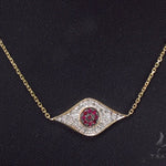 Prong Diamond Ruby Necklace 35271 - Image 11