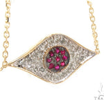 Prong Diamond Ruby Necklace 35271 - Image 3