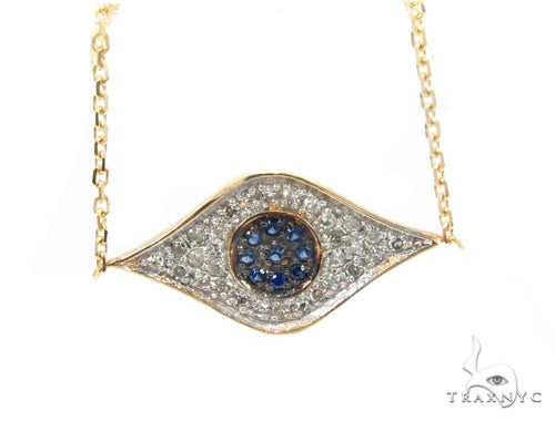 Prong Diamond & Sapphire Necklace 35270 - Image 1