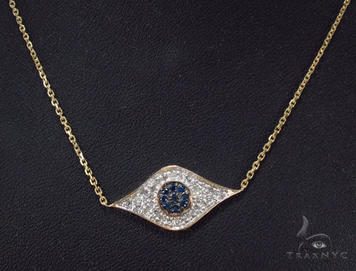 Prong Diamond & Sapphire Necklace 35270 - Image 11