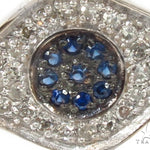 Prong Diamond Sapphire Gemstone Necklace 35273 - Image 2