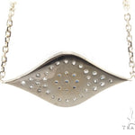 Prong Diamond Sapphire Gemstone Necklace 35273 - Image 4