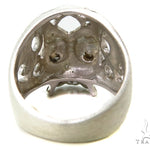 Prong Diamond Skull Silver Ring 37597 - Image 6