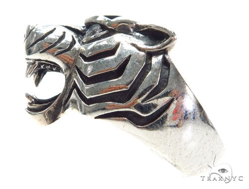 Tiger Diamond Sterling Silver Ring 40942 - Image 4