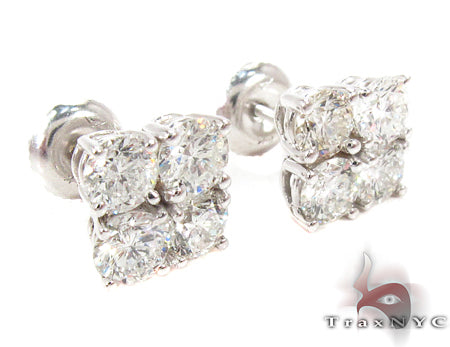 Prong Diamond Stud Earrings 27078 - Image 2