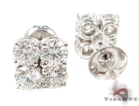 Prong Diamond Stud Earrings 27078 - Image 4