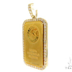 Prong Diamond Swan Gold Bar Pendant 45237 - Image 2