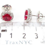 Prong Diamond Ruby Earrings 40333 - Image 7