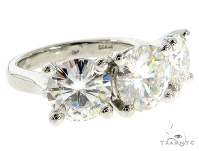 Prong Diamond Three Stone Engagement Ring 57042 - Image 1