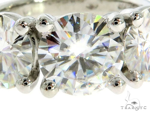 Prong Diamond Three Stone Engagement Ring 57042 - Image 3