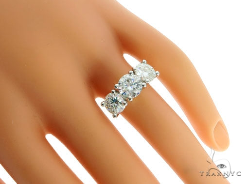 Prong Diamond Three Stone Engagement Ring 57042 - Image 8