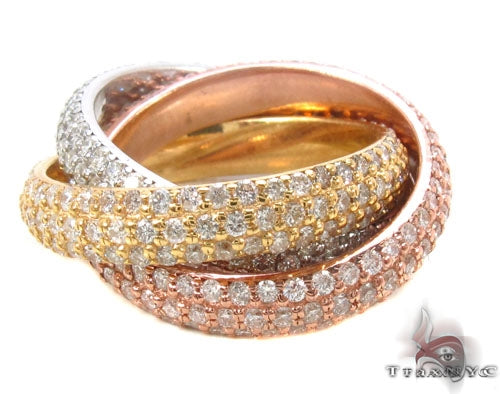 Prong Diamond Three Tone Ring 36971 - Image 5