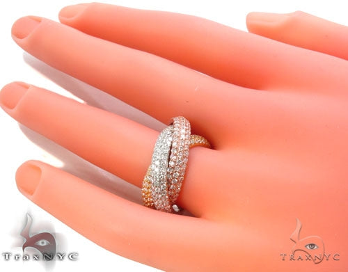 Prong Diamond Three Tone Ring 36971 - Image 7