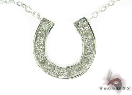 Prong Diamond Horseshoe Necklace 34095 - Image 1