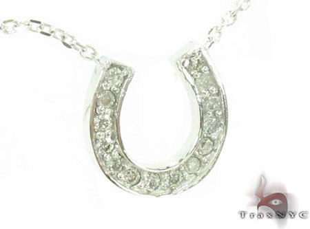 Prong Diamond Horseshoe Necklace 34095 - Image 2