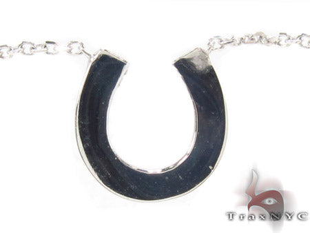 Prong Diamond Horseshoe Necklace 34095 - Image 4