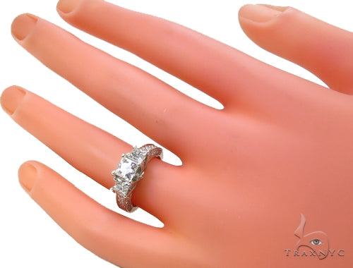 Prong Diamond Wedding Ring 39755 - Image 10