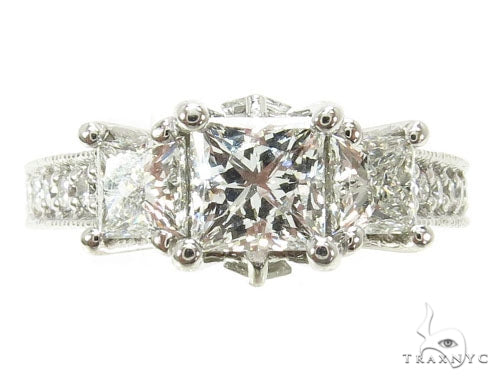 Prong Diamond Wedding Ring 39755 - Image 2