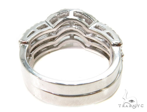 Prong Diamond Wedding Ring Set 39769 - Image 15