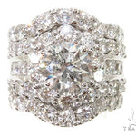 Prong Diamond Wedding Ring Set 39769 - Image 5