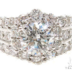 Prong Diamond Wedding Ring Set 39769 - Image 8